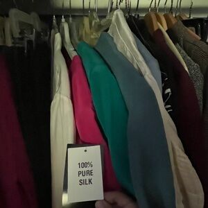 COPY - Various colors of 100% pure silk shirts